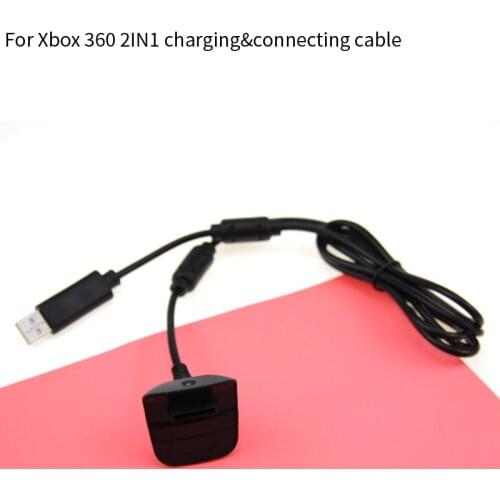 5Pcs/lot Black USB Charge Charger Charging Cable Cord Lead Kit For Xbox 360 Wireless Controller Console Battery