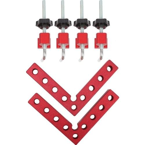 90 Degrees Precision Clamping Squares Aluminium Alloy Auxiliary Fixture Splicing Board Fixed clip Woodworking Tools