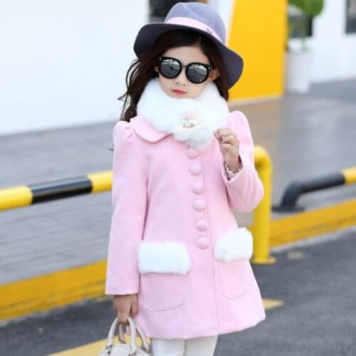 2021 new Autumn jackets for girls wool coat for children warm for Girls Clothing children jacket 4 6 8 10 years