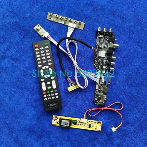For M190PW01/B170PW02/B170PW04/B170PW07/B170WP04 screen DVB-T digital 1440*900 LVDS 30-Pin 2CCFL USB+VGA+AV drive board kit