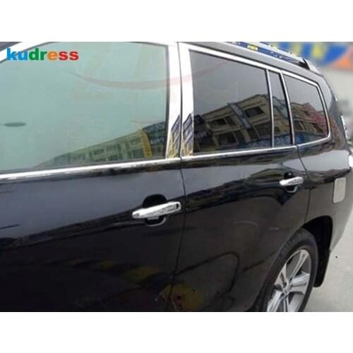 For Toyota Highlander 2007 2008 2009 2010 2011 2012 2013 ABS Chrome Side Door Handle Cover Trim Sticker Car Styling Accessories