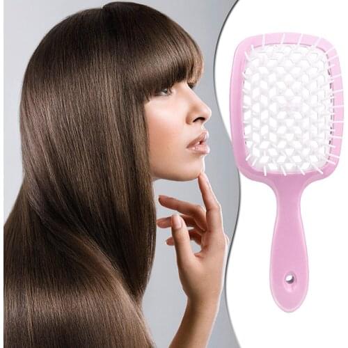 Hair Combing Styling Comb Wet Dry Massage Smooth Hair Hollow Scalp Massage Brush Styling Daily Care Tools