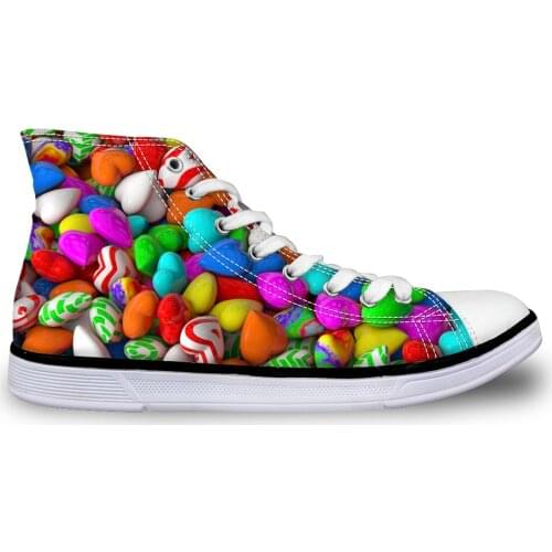 HaoYun Womens High-Top Canvas Shoes Sweet Love Girls Vulcanized Shoes Light-weight Female Walking Shoes Casual Sneaker Shoes