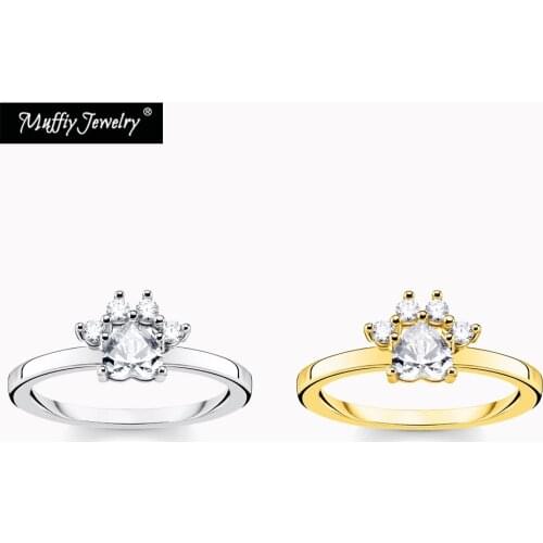 Cat Paw Ring 925 Sterling Silver Gold Color Classic Design 2021 Brand New Fashion Jewelry Cute Romantic Gift For Girlfriend