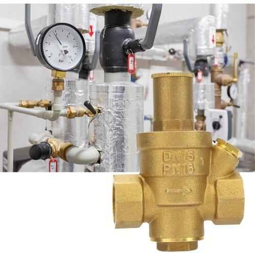 DN15 NPT G1/2 Inch Brass Water Pressure Regulator Valve Brass Adjustable Thread Water Pressure Reducing Regulator Valve Thread