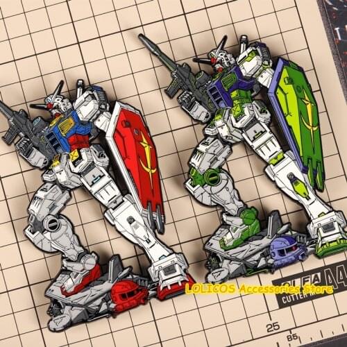Limit GUNDAM RX-78 Anime Cosplay Cute Metal Bedge Bags Badge Button Brooch Pin Souvenir Costume Props Pendant Ornament 7*12cm