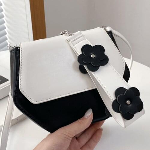 Fashion Women Messenger Bags Female Leather Shoulder Bag Vintage Handbag High Qaulity Casual Flowers Crossbody Bags Women Sac