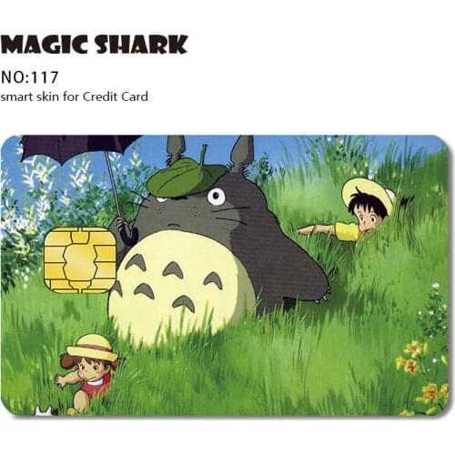 Magic Shark Crayon Shinchan Toroto Cartoon PVC Back Film Tape Sticker for Credit Card