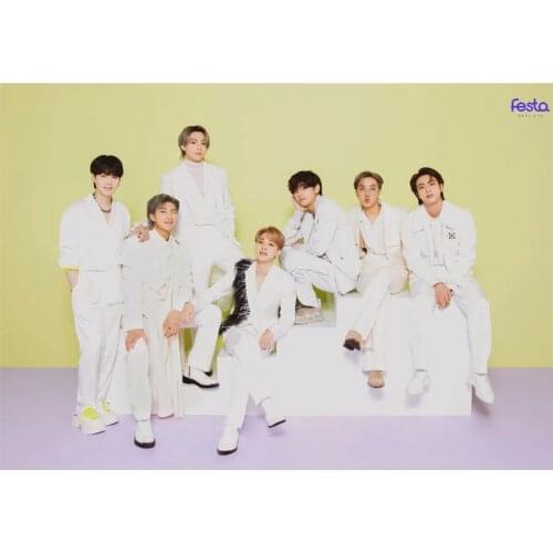 K-POP Bangtan Boys 8th Anniversary Family Portrait Poster Wall Stickers JUNG KOOK V JIMIN JIN SUGA RM J-HOPE Fans Collection