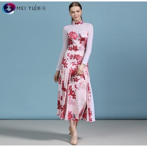 New ballroom dance dress dance ballroom waltz dresses practise dancing full-skirted dress MY817