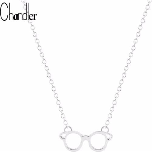 Chandler Antique Glasses Shape Spectacles Pendant Necklaces For Women Original Brand Handmade Collares Accessary Wholesale 10pcs