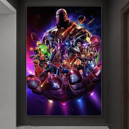 Marvel Movie Avengers Posters Captain America Iron Man Anime Canvas Painting Print Wall Art Picture Kids Room Hoom Decor Gifts