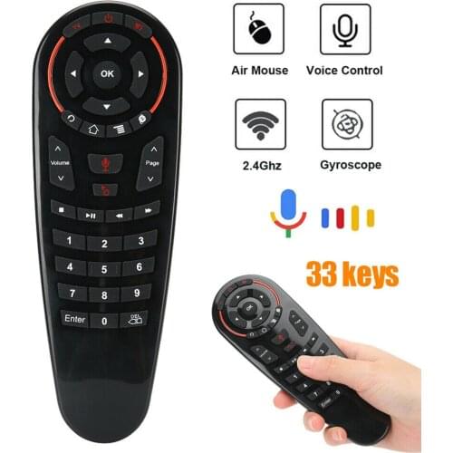 G30S 2.4G Gyroscope Wireless Air Mouse 33 Keys IR Learning Smart Voice Remote Control for X96 mini H96 MAX Android Box