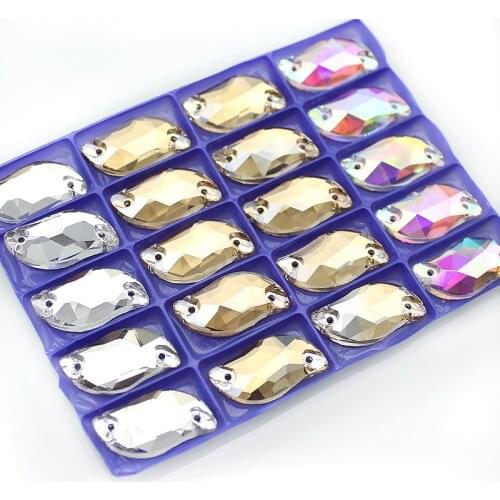 Silver Base Clear Crystal AB Sew On Stone, Flatback S Shape Rhinestones For DIY Garment,20-100pcs/lot