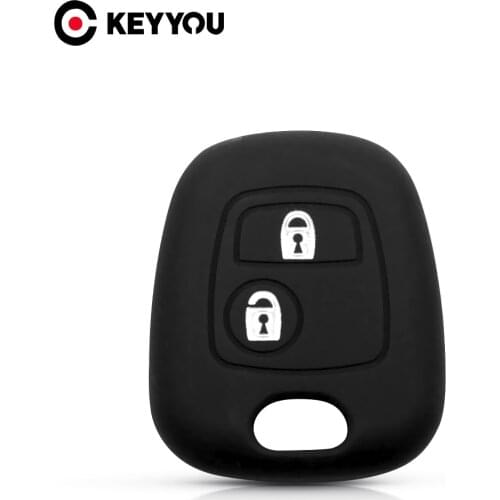 KEYYOU Silicone Key Car Case Protector Cover For Citroen C1 C2 C3 C4 Xsara Picasso For Peugeot 106 107 206 207 For Toyota Aygo