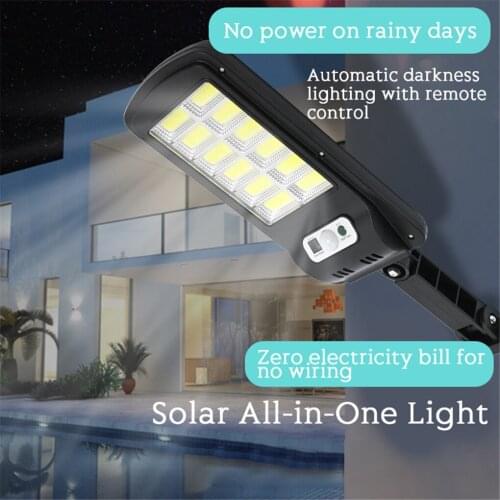 Solar Light Large Outdoor Solar Waterproof Street Light Garden Infrared Sensor Motion Sensor Smart Remote Control Wall Light