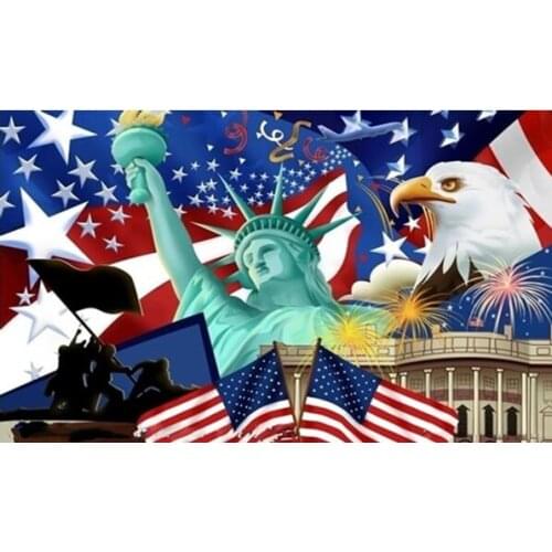 Statue of Liberty Flag custom hobby business history banner United States hawk banner 90x150cm