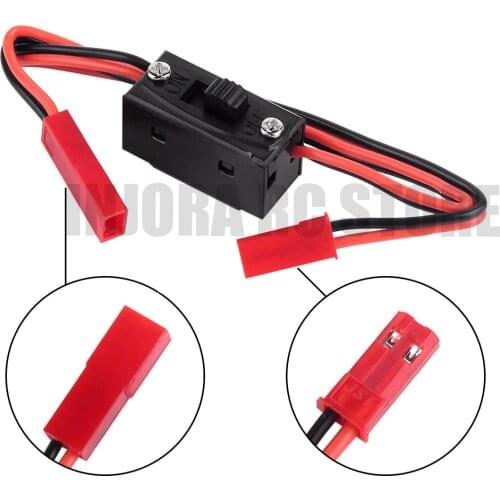 1PCS LED Lights JST Connector Wires Control Power Switch for 1:10 RC Rock Car Axial SCX10 RR10 90048 Wraith 90056 Traxxas TRX4