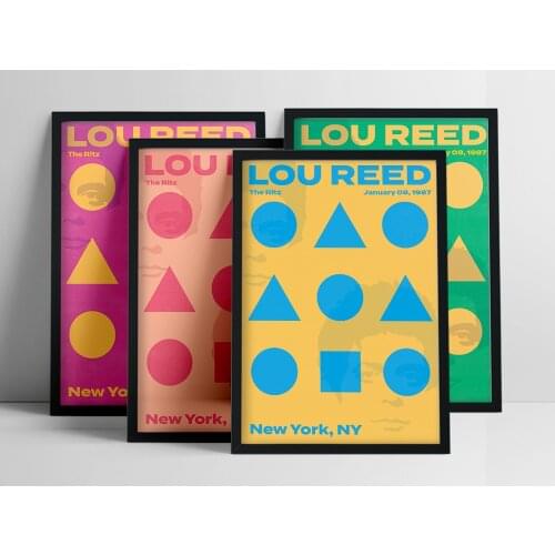 Lou Reed Band Gig Poster New York Vintage Music Poster The Ritz Canvas Painting Wall Art Print Bedroom Living Room Club Decor