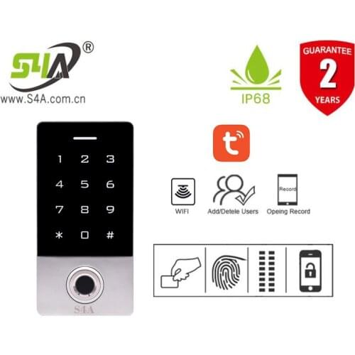 WIFI keyless Waterproof Fingerprint Access Control Cheapest Standalone Keypad Finger +RFID Card Door Entry TF1