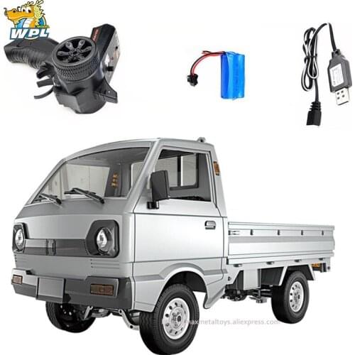 WPL D12 1/10 4WD RC Car Simulation Drift Truck Brushed 260 motor Climbing Car LED Light On-road RC Car Toys For Boys Kids Gifts