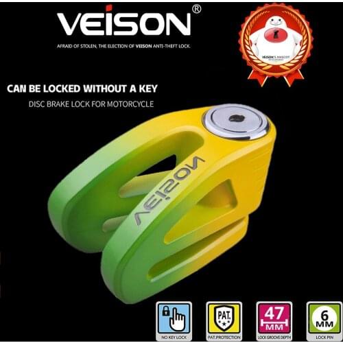 VEISON Motorcycle Disc Brake Lock Padlock for Yamaha Honda Suzuki Kawasaki Vespa PIAGGIO Benelli Husqvarna KTM BMW Bicycle BIKE