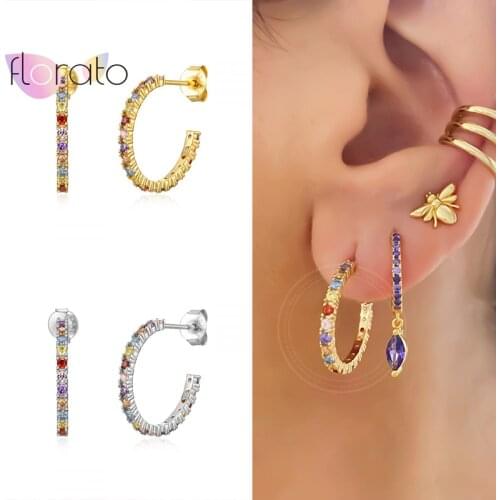 925 Sterling Silver Ear Needle Stud Earrings for Women Circle Geometric Round Big Earrings Girl Wedding Party Jewelry Gifts