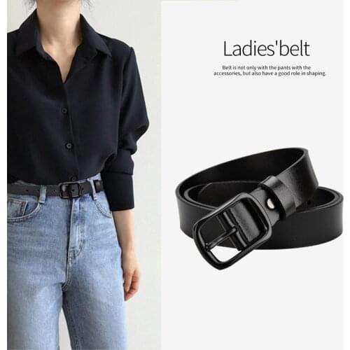 2021 Fashion Belts for Women High Quality Genuine Leather Luxury Pink Jeans Belt Female Waistband Metal Pin Buckle Designer Belt