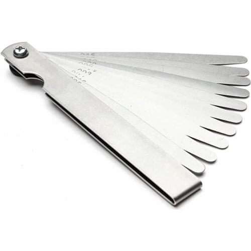 1 set of 17 blade feeler gauge gap filling volume metric system 0.02-1.00mm