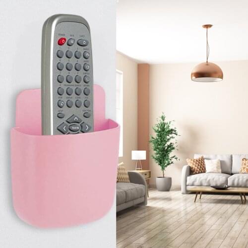 1PC Wall Mounted Organizer Storage Box Remote Control Air Conditioner Case Mobile Phone Plug Holder Stand