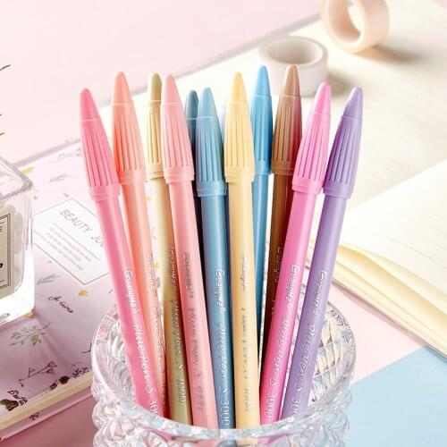 12pcs New Color Korea Monami Plus Pen 3000 Cream Color Watercolor Pen Macaron Light Fiber Pen