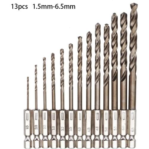 13pcs Drill bits M35 Cobalt Cobalt Drill 1/4 Inch hex shank Wear resistant