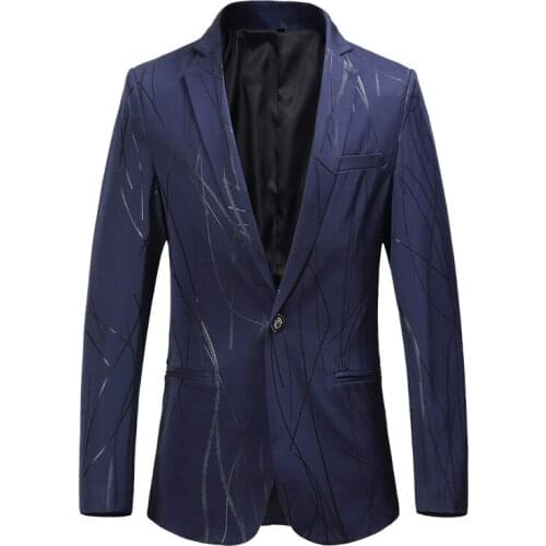 2018 New Mens Fashion Print Blazer Design Plus Size 5xl 6xl Hip Hop Hot Casual Male Slim Fit Suit Jacket Overcoat Male Blazers