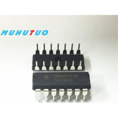 5PCS TL074 TL074CN DIp-14 directly plugged in low-power four-op Amp
