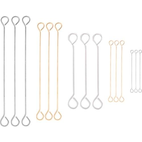 50pcs/lot Stainless Steel Earrings Connector Double-Headed 9-Point Studs DIY Exquisite Ear Chain Earrings Jewelry Making