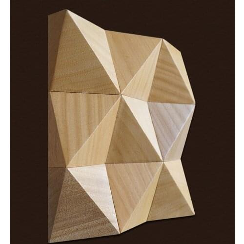 1box 11pieces Wood 3d wall panelling mosaics tile backsplash deco bath kitchen home bar tile For Home Decor