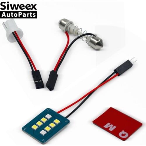 1 Pcs White Blue T10 2835 8 SMD Canbus Car Led Vehicle Panel Lamps Auto Interior Reading Bulbs Lights Dome Festoon DC 12V