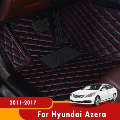For Hyundai Azera 2017 2016 2015 2014 2013 2012 2011 Car Floor Mats Auto Interior Accessories Waterproof Carpet Dash Foot Rugs