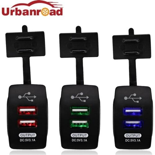 5v 3.1a Car Dual USB Socket Boat Motor Motorcycle Waterproof USB Charger Adapter Socket Motorbike 12v Led Light For Iphone 6 6S