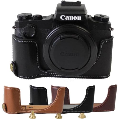Half PU leather case bag grip cover Buttom for Canon G1X III G1X Mark 3 G1XIII