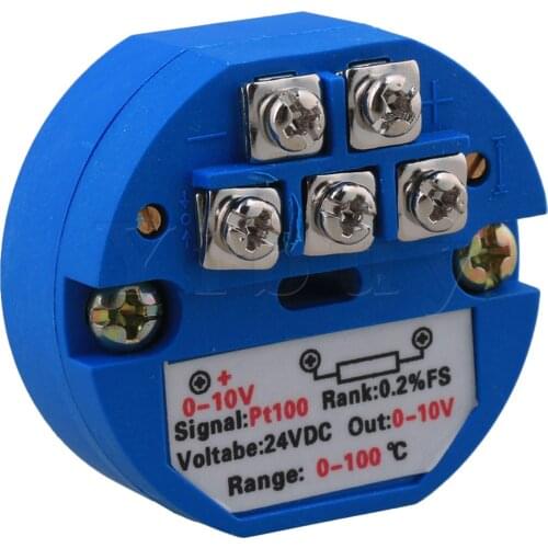 RTD PT100 Temperature Sensors Transmitter 0 to 100 Celsius 0-10V Output