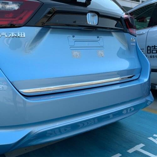 For Honda Fit Jazz GR 2020 2021 Car Accessories Rear Trunk Lid Molding Cover Trim Tailgate Sticker ABS Chrome