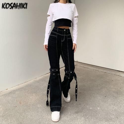 KOSAHIKI Women's Straight Jeans