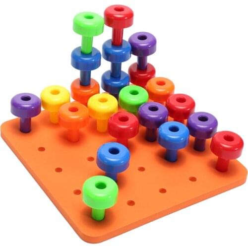 Creative Kids Early Learning Nail Building Block Stacking Peg Board Set Toddlers