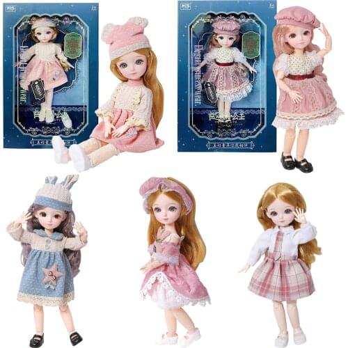 Blue Eyes Bjd Full Set Doll 1/6 Male Korean Style With Kawaii Cute Clothes And Wig Beauty Girl Dolls Hot Toys For Girls Children