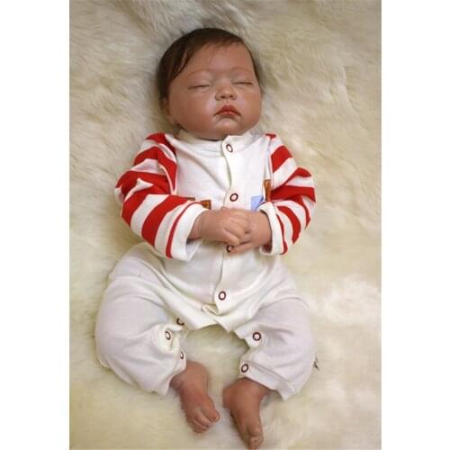 Dollmai 19inches 49cm Bebe dolls silicone reborn baby dolls com corpo de silicone menina baby dolls kids birthday Christmas gif