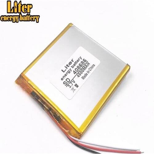 Li-Po 3.7V 4500mAH 408686 408586 408585 Polymer lithium ion / Li-ion battery for tablet pc Liter energy battery