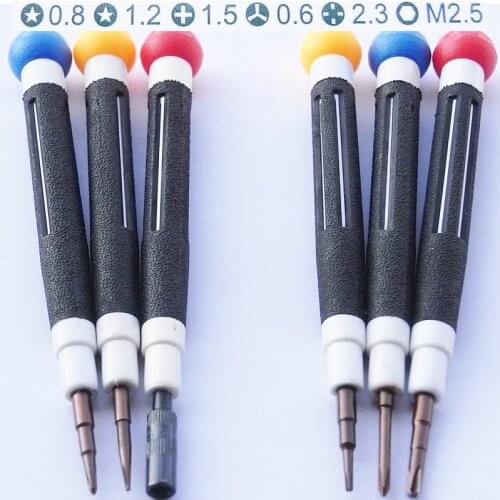 6 in 1 Tri Piont Y 0.6 Screwdriver Set P2 P5 Pentalobe Phillips 1.5mm for iphone X 6S 7 Plus 8 Plus XS XR XS Max Macbook Air