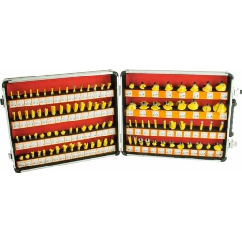 100pcs 1/4 inch Professional Shank Router Bits Set Carbide Woodworking Milling Cutter Bits Kits