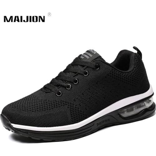New Women Running Shoes Air Cushion Men Sneakers Knitted Mesh Breathable Couples Casual Sport Shoes Outdoor Jogging Trainers